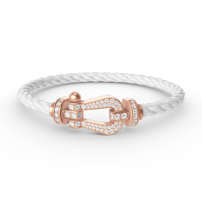 [Stellar Jewelry]FORCE LARGE HORSESHOE FULL DIAMOND BRACELET ROSE GOLD