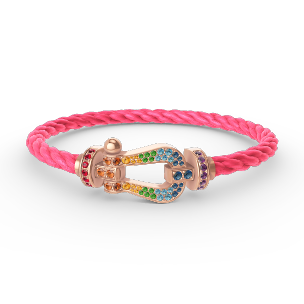 [Stellar Jewelry]FORCE LARGE HORSESHOE  COLORED DIAMOND BRACELET ROSE GOLD