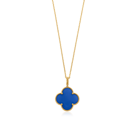 [Stellar Jewelry]CLOVER 25MM NECKLACE TURQUOISE ROSE GOLD
