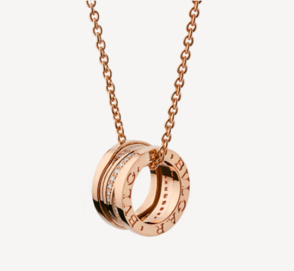 [Stellar Jewelry]ZERO 1 PINK GOLD DIAMOND NECKLACE