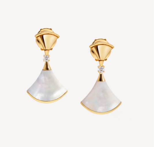 [Stellar Jewelry]DREAM MOP 1 DIAMOND EARRINGS