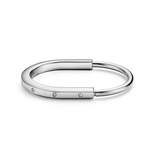[Stellar jewels]LOCK BRACELET 8 DIAMOND
