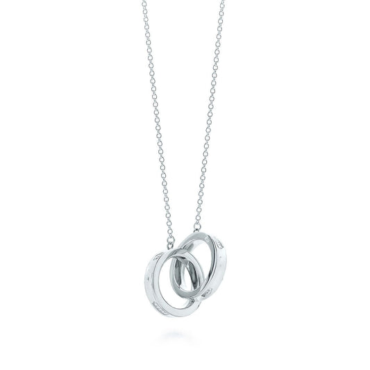 [Stellar jewels]INTERLOCKING CIRCLES PENDANT SILVER SMALL NECKLACE