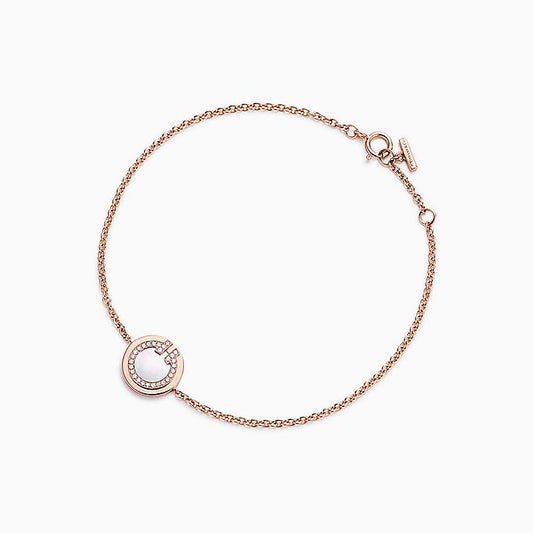 [Stellar jewels]DIAMOND CIRCLE PINK GOLD BRACELET