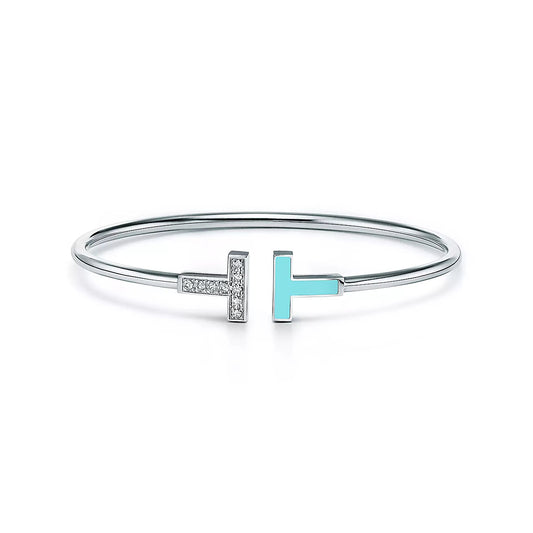 [Stellar jewels]T BRACELET 1.8MM TURQUOISE DIAMOND SILVER