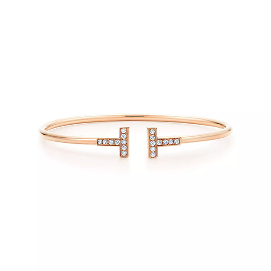 [Stellar jewels]T BRACELET PINK GOLD 1.8MM DIAMOND