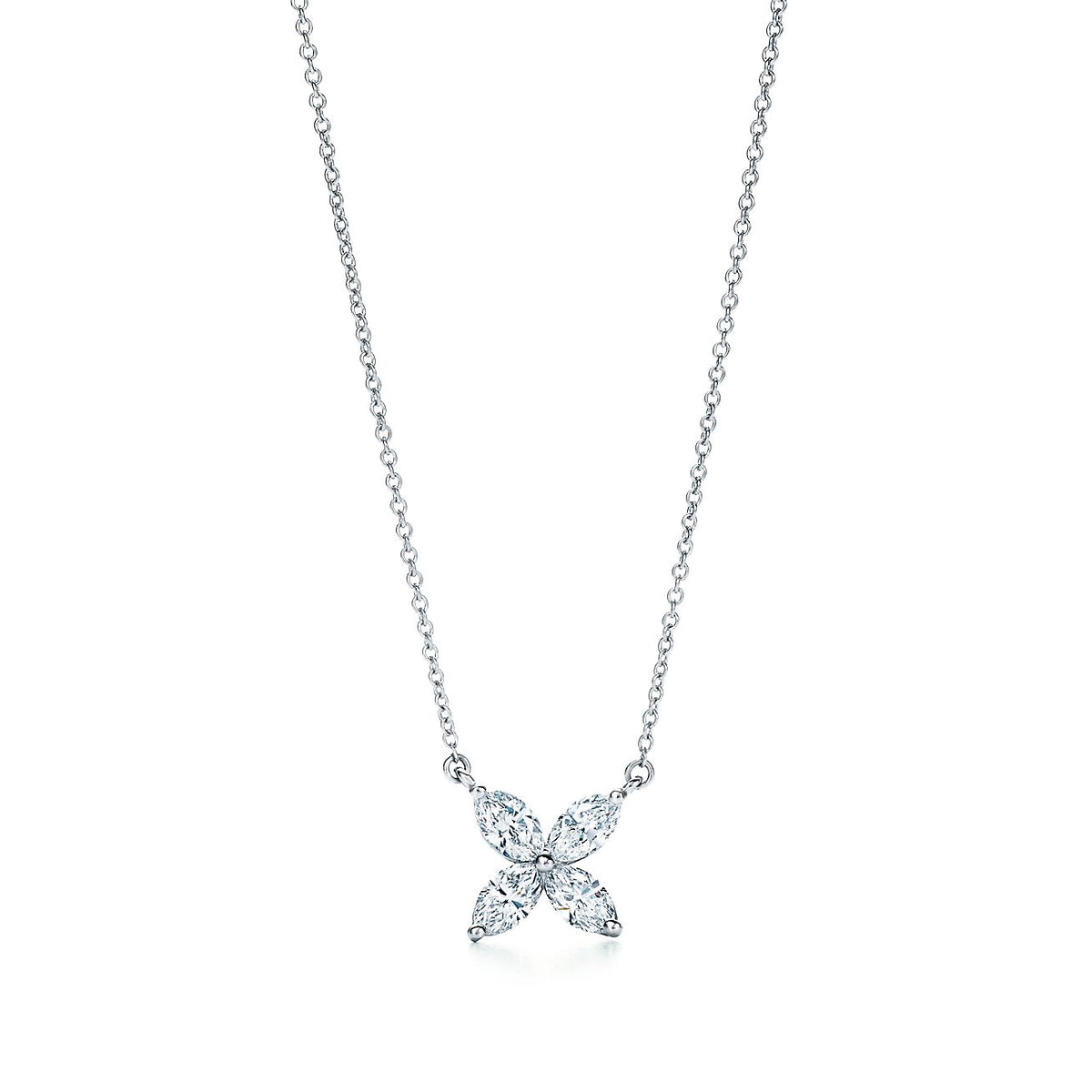 [Stellar jewels]PLATINUM AND DIAMOND VICTORIA PENDANT NECKLACE