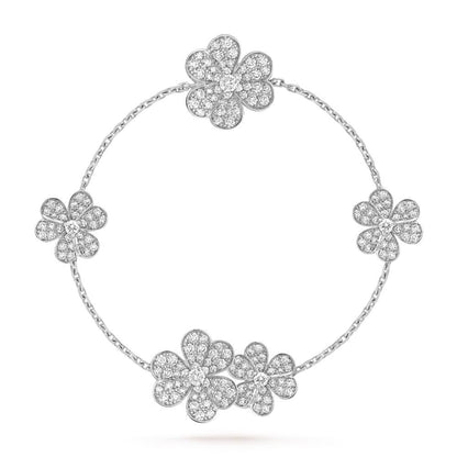 [Stellar Jewelry]FRIVOLE SILVER 5 FLOWERS BRACELET
