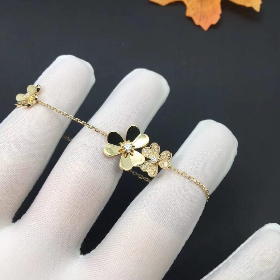 [Stellar Jewelry]FRIVOLE GOLD 5 FLOWERS BRACELET