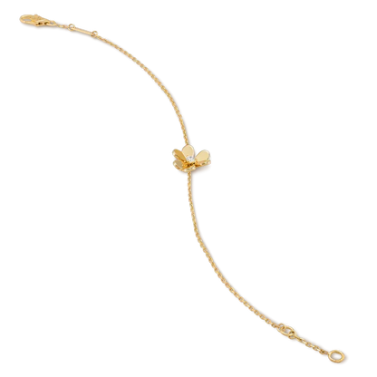 [Stellar Jewelry]FRIVOLE GOLD FLOWER PINK MALACHITE BRACELET