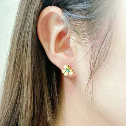 [Stellar Jewelry]FRIVOLE  FLOWER MALACHITE EARRINGS