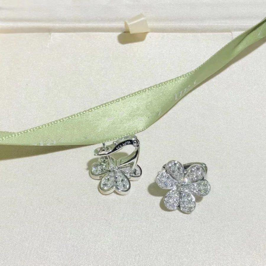 [Stellar Jewelry]FRIVOLE SILVER FLOWER DIAMOND EARRINGS