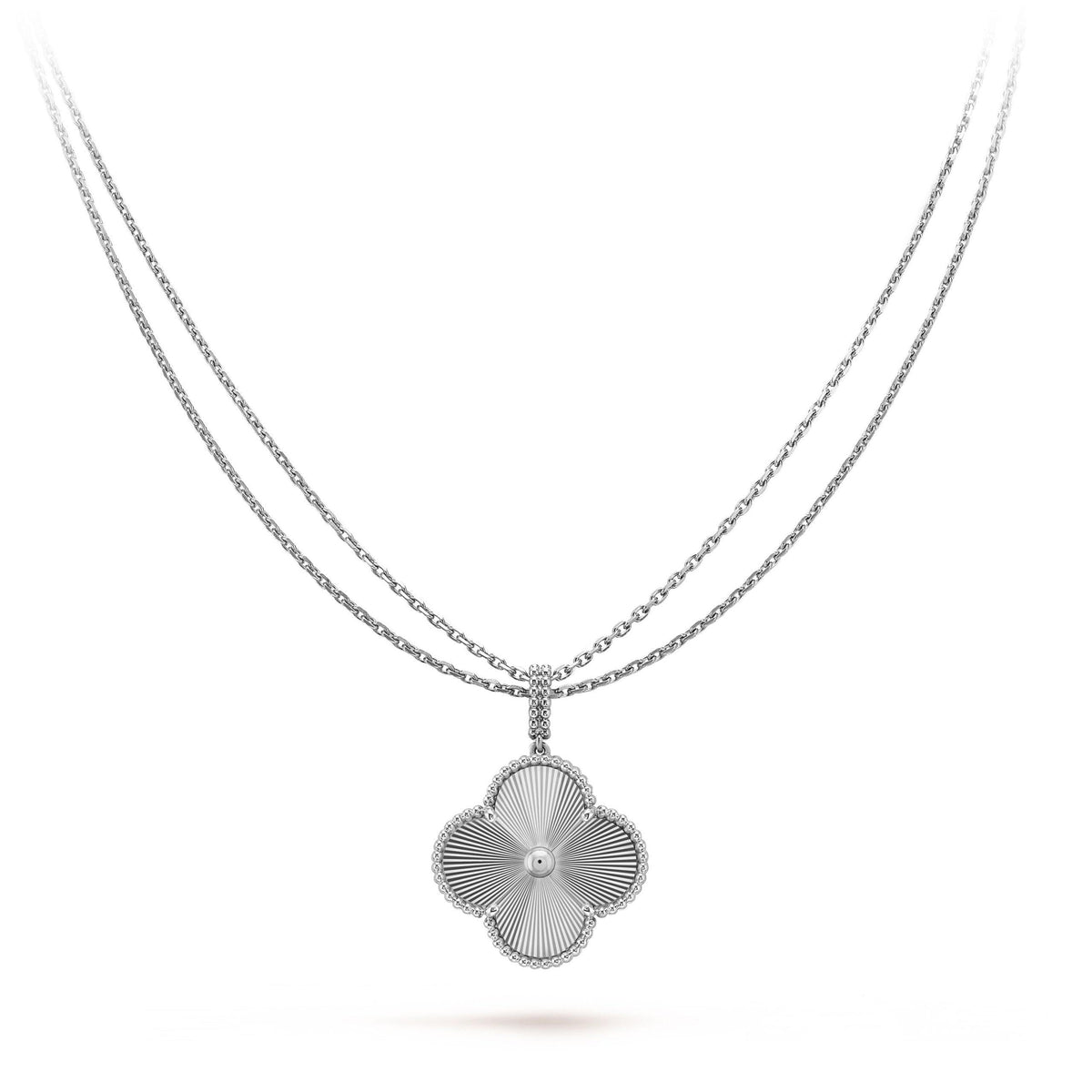 [Stellar Jewelry]CLOVER 25MM SILVER BIG CLOVER NECKLACE