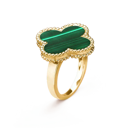 [Stellar Jewelry]CLOVER MALACHITE RING
