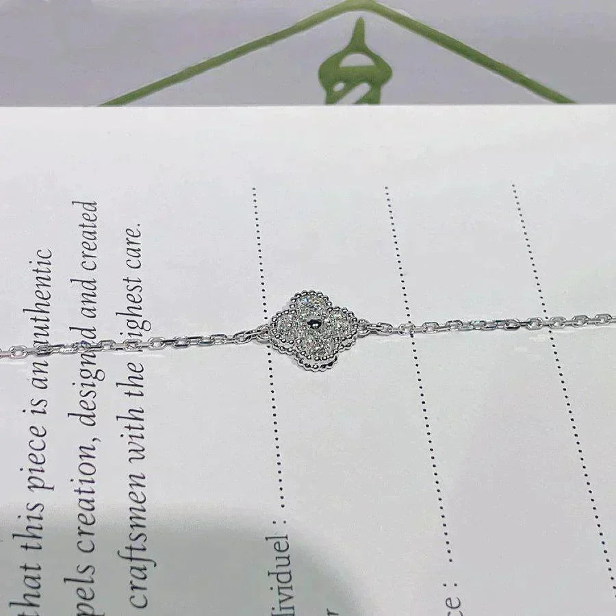 [Stellar Jewelry]CLOVER  SINGLE FLOWER BRACELET SILVER