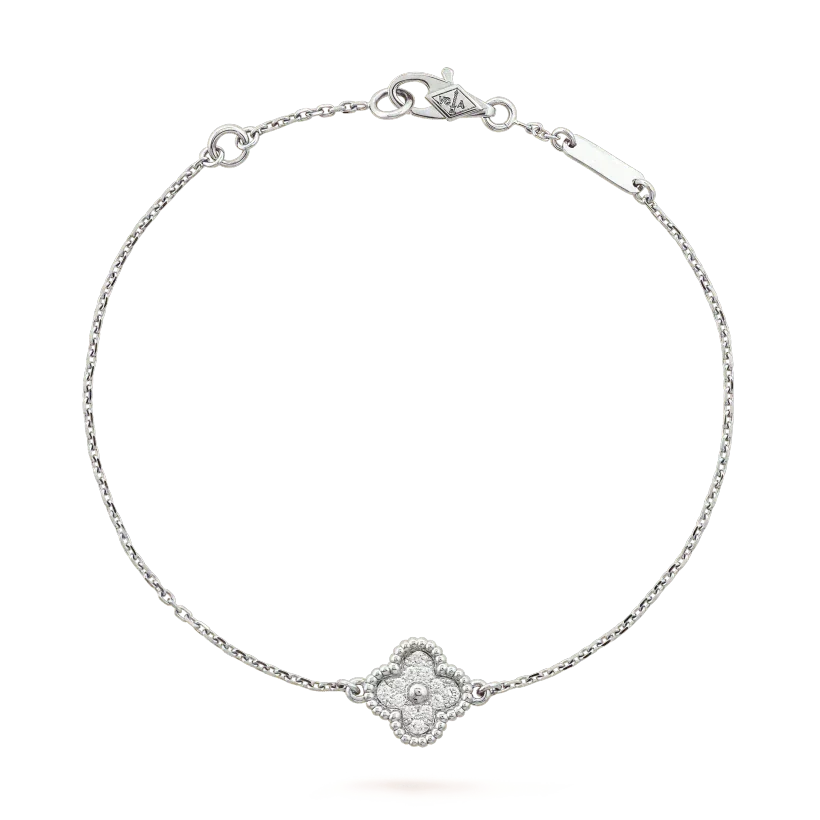 [Stellar Jewelry]CLOVER  SINGLE FLOWER BRACELET SILVER