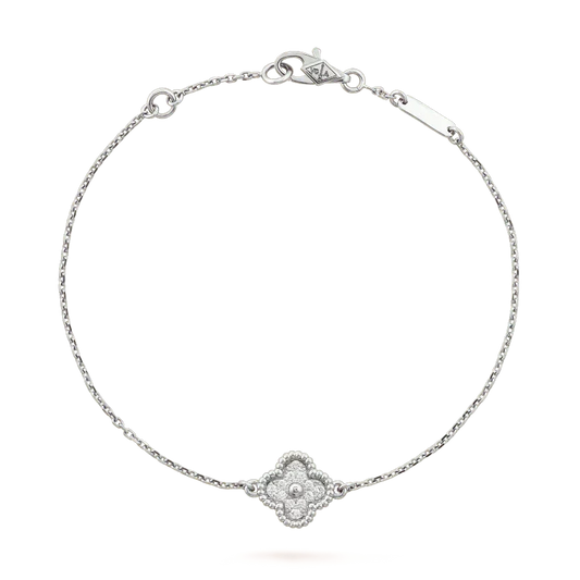 [Stellar Jewelry]CLOVER  SINGLE FLOWER BRACELET SILVER