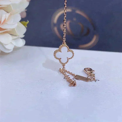 [Stellar Jewelry]CLOVER WHITE MOP SINGLE FLOWER BRACELET