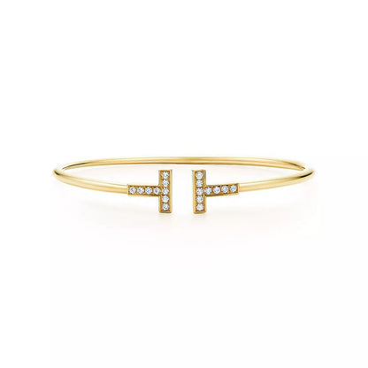 [Stellar jewels]T BRACELET 1.8MM GOLD DIAMOND