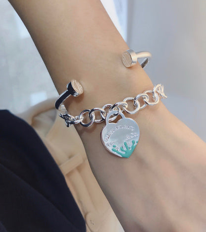 [Stellar jewels]LOVE HEART RETURN TO TIF SILVER BRACELET