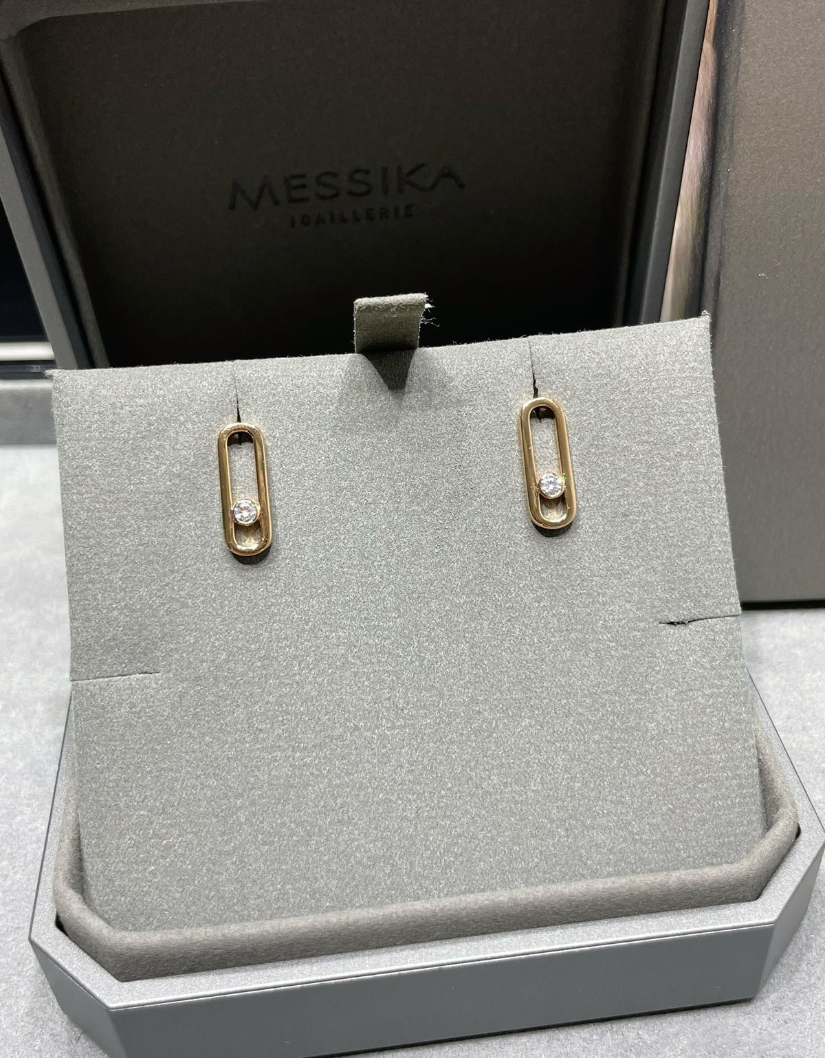 [Stellar Jewelry]MOVE UNO SMALL 1 DIAMOND EARRINGS
