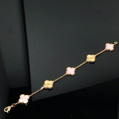 [Stellar Jewelry] CLOVER 5 MOTIFS  PINK MOP BRACELET COLLECTION