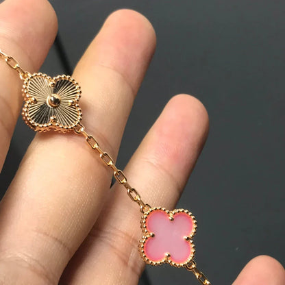 [Stellar Jewelry] CLOVER 5 MOTIFS  PINK MOP BRACELET COLLECTION