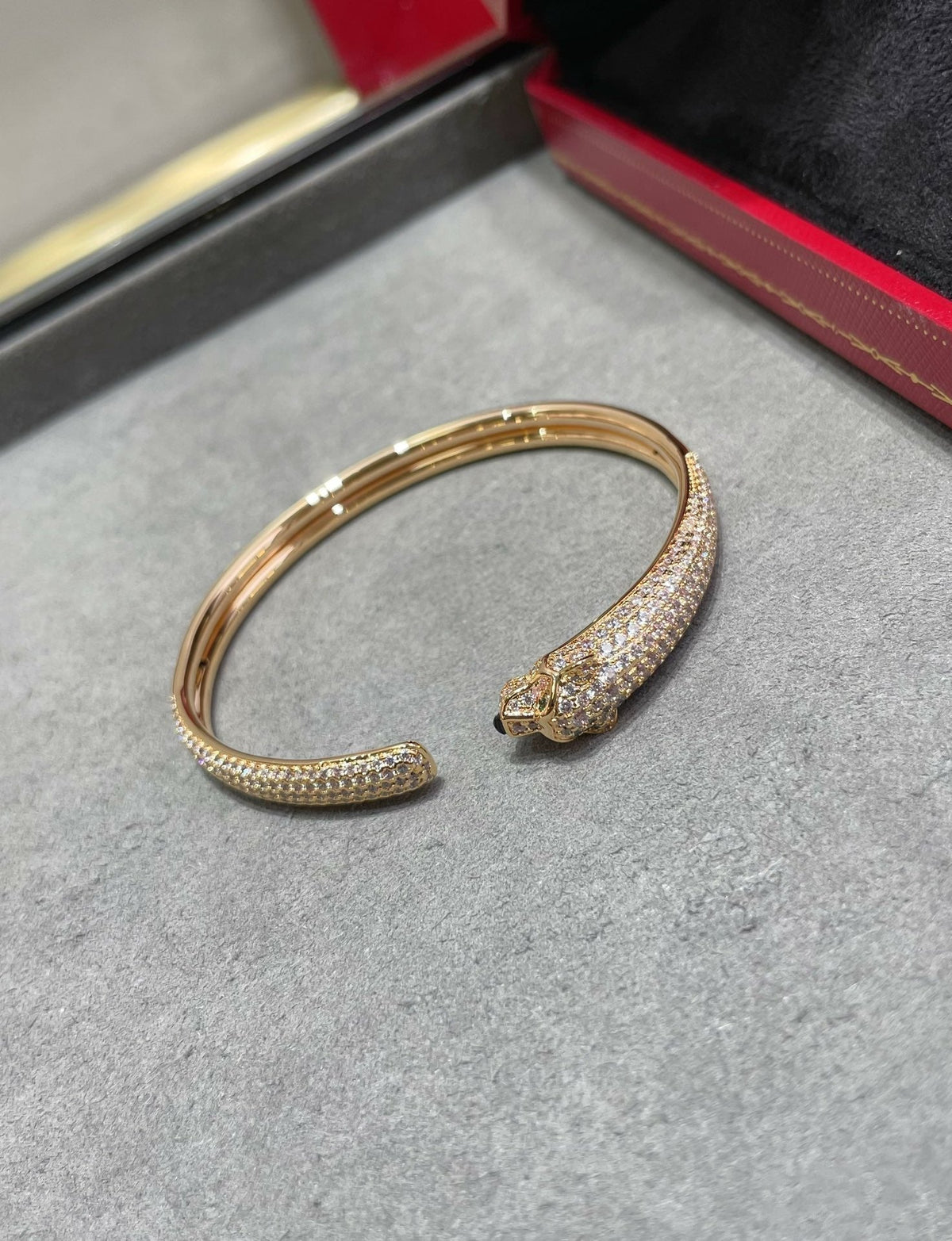 [Stellar Jewelry]PANTHERE FULL DIAMOND OPEN BRACELET