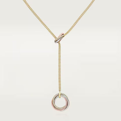 [Stellar Jewelry]TRINITY DIAMONDS NECKLACE