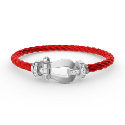 [Stellar Jewelry]FORCE LARGE HORSESHOE HALF DIAMOND BRACELET SILVER