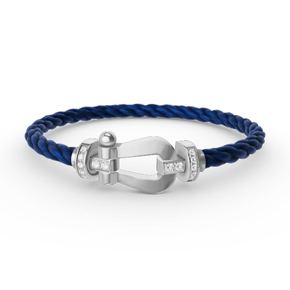 [Stellar Jewelry]FORCE LARGE HORSESHOE HALF DIAMOND BRACELET SILVER