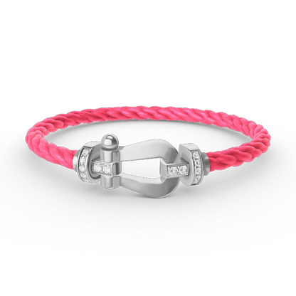 [Stellar Jewelry]FORCE LARGE HORSESHOE HALF DIAMOND BRACELET SILVER