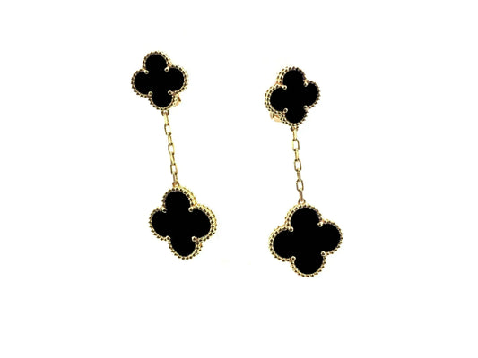 [Stellar Jewelry]CLOVER 2 MOTIFS  EARRINGS (MULTIPLE CHOICESC