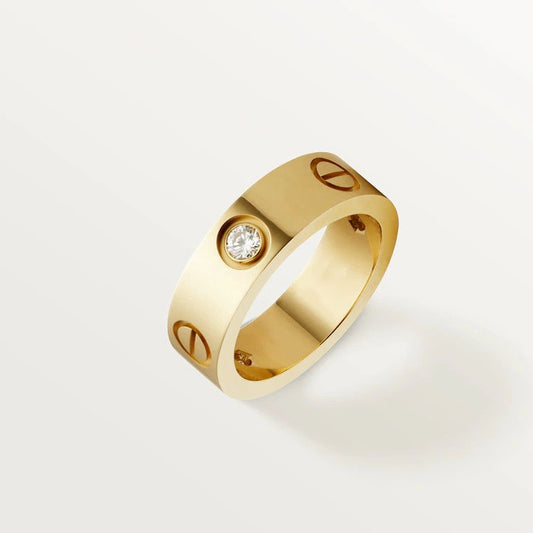 [Stellar Jewelry]LOVE RING 5.5MM 3 DIAMONDS PINK GOLD