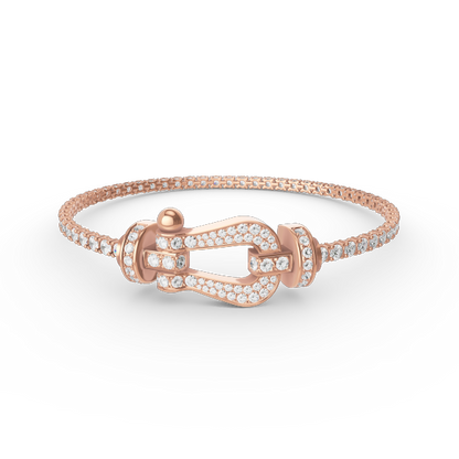 [Stellar Jewelry]FORCE  LARGE HORSESHOE FULL DIAMOND TENNIS BRACELET